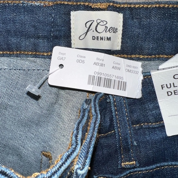 NWT J Crew Curvy Full Length Demi Boot Cut Jeans | Size 24 - Picture 7 of 9